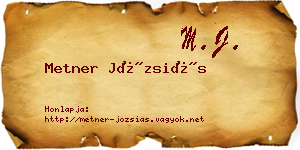 Metner Józsiás névjegykártya